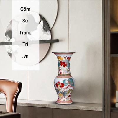 BÌNH DÁNG BÁ HUÊ TÔN HỌA TIẾT HOA SEN
